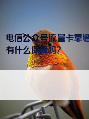 电信公众号流量卡靠谱吗？有什么保障吗？