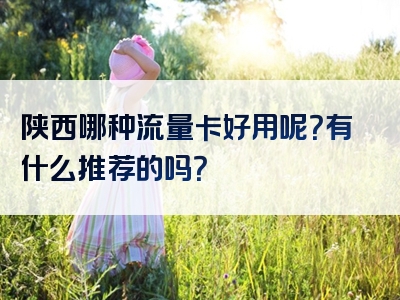 陕西哪种流量卡好用呢？有什么推荐的吗？