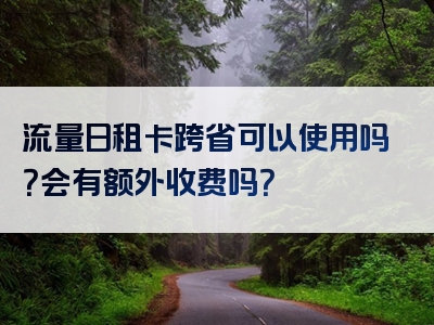 流量日租卡跨省可以使用吗？会有额外收费吗？