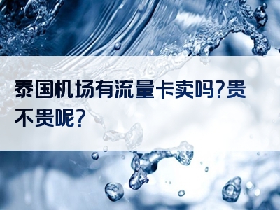 泰国机场有流量卡卖吗？贵不贵呢？