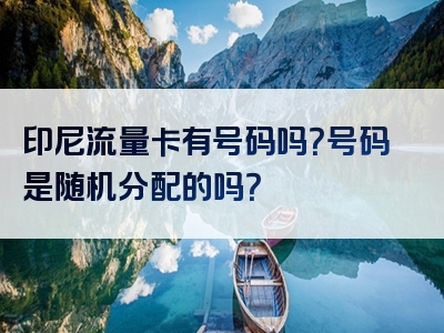 印尼流量卡有号码吗？号码是随机分配的吗？
