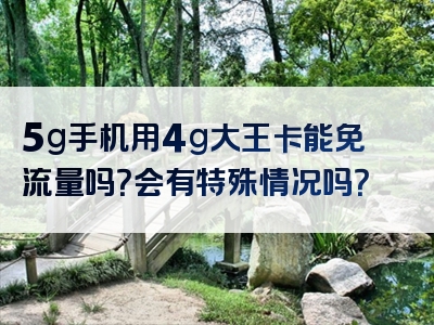 5g手机用4g大王卡能免流量吗？会有特殊情况吗？