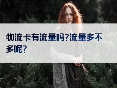 物流卡有流量吗？流量多不多呢？