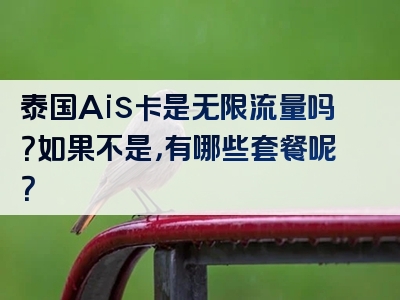 泰国Ais卡是无限流量吗？如果不是，有哪些套餐呢？