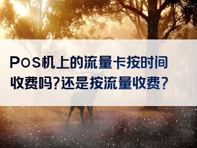Pos机上的流量卡按时间收费吗？还是按流量收费？
